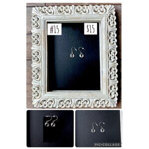 Lollipop Rock Crystal Silvertone Earrings